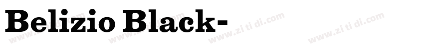 Belizio Black字体转换